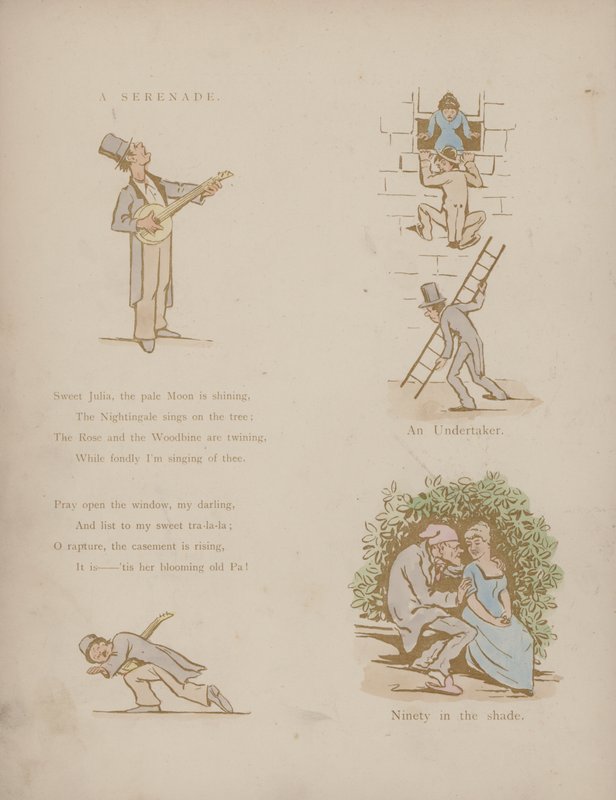 Sida från Cynicus Humors (färgad gravyr) av Martin  Anderson