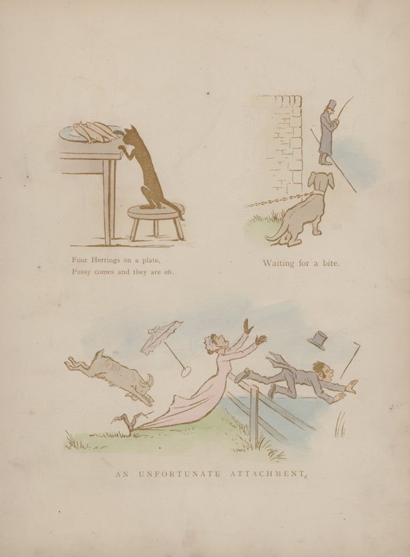 Sida från Cynicus Humors (färgad gravyr) av Martin  Anderson