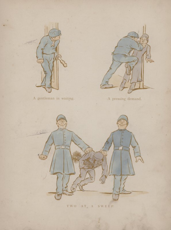 Sida från Cynicus Humors (färgad gravyr) av Martin  Anderson