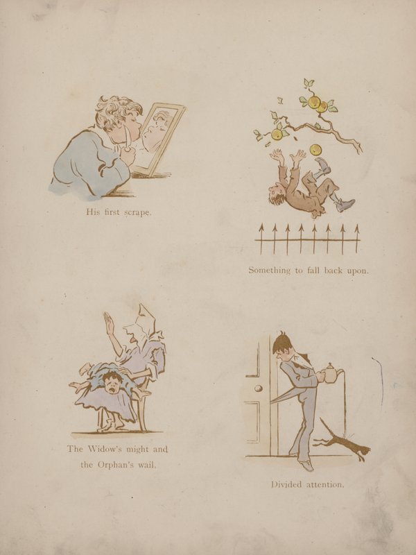 Sida från Cynicus Humors (färgad gravyr) av Martin  Anderson