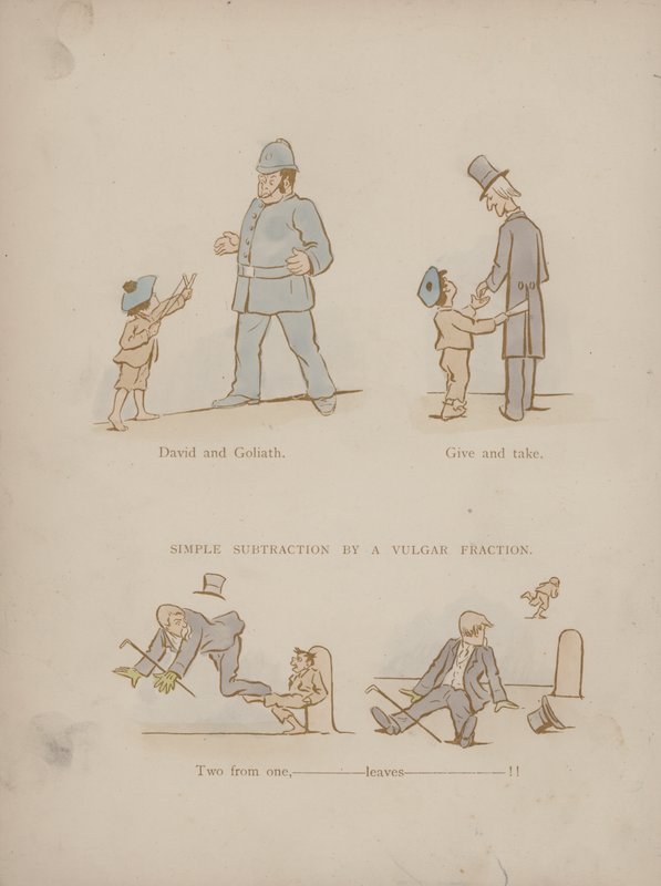Sida från Cynicus Humors (färgad gravyr) av Martin  Anderson