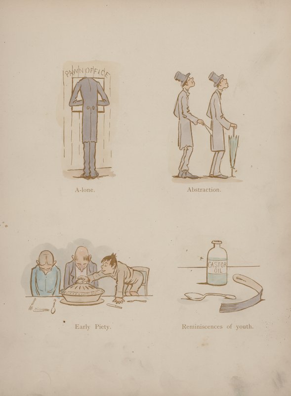 Sida från Cynicus Humors (färgad gravyr) av Martin  Anderson