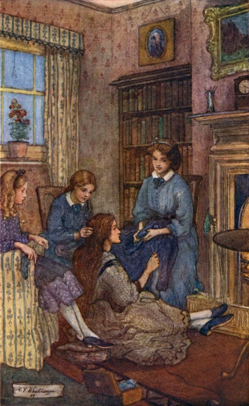 Illustration för små kvinnor av Mary V. Wheelhouse