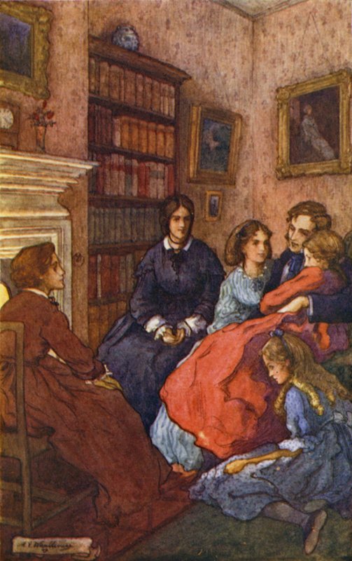 Illustration för små kvinnor av Mary V. Wheelhouse