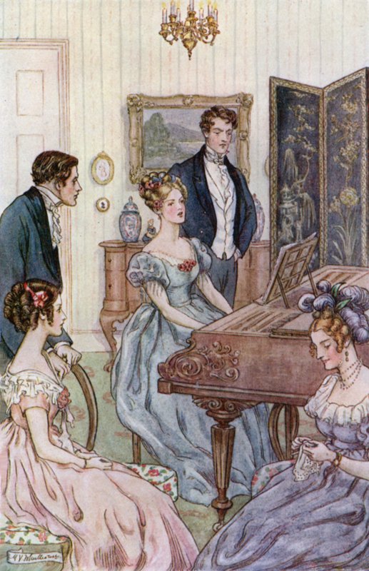 Illustration för fruar och döttrar av fru Gaskell av Mary V. Wheelhouse