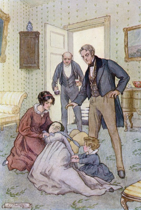 Illustration för fruar och döttrar av fru Gaskell av Mary V. Wheelhouse