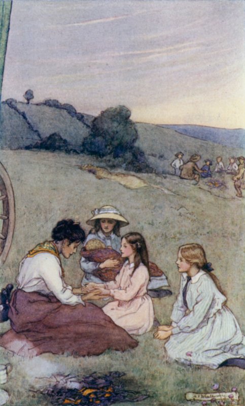 Scen från The Slowcoach, av Edward Verrall Lucas av Mary V. Wheelhouse