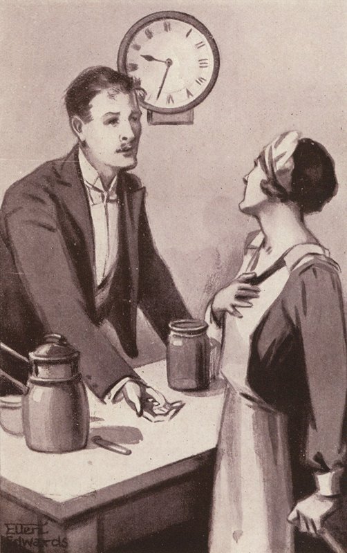 Illustration till Kipps av H G Wells (litografi) av Mary Ellen Edwards