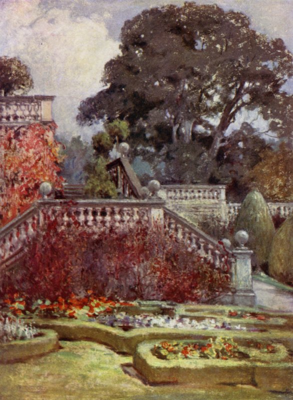 Scottish Gardens: Balcarres (färg litho) av Mary Georgina Wade Wilson
