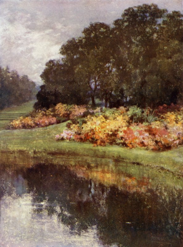 Scottish Gardens: Castle Kennedy (färg litho) av Mary Georgina Wade Wilson