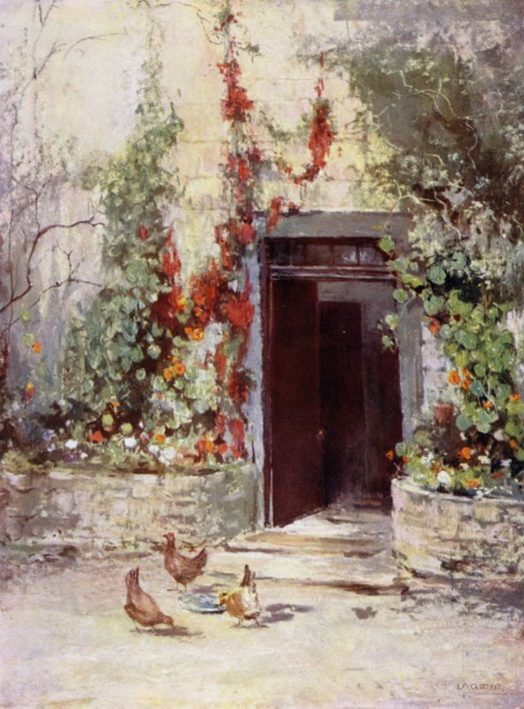Scottish Gardens: Leckie (färg litho) av Mary Georgina Wade Wilson