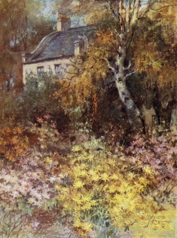 Scottish Gardens: Raeden House (färg litho) av Mary Georgina Wade Wilson