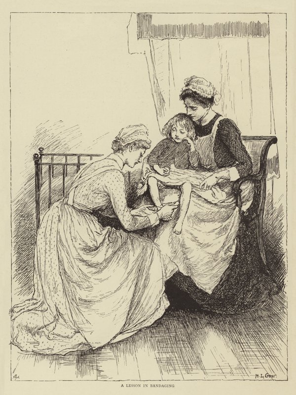 Illustration till The Story of a Nurse, av Honnor Morten av Mary L. Gow