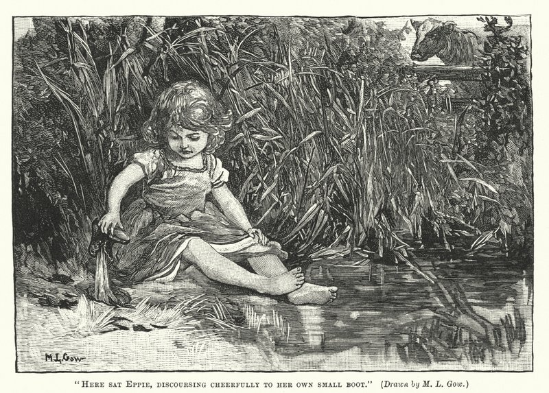 Silas Marner - Här satt Eppie och pratade glatt till sin egen lilla stövel av Mary L. Gow