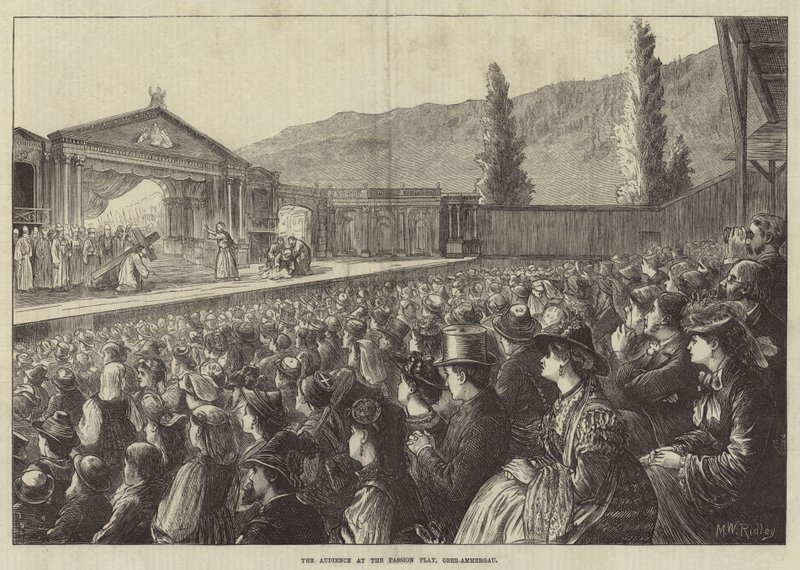Publiken på passionsspelet, Oberammergau av Matthew White Ridley