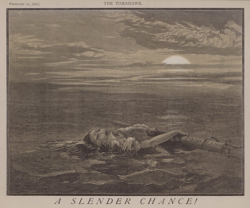 En knapp chans! (färg litho) av Matthew