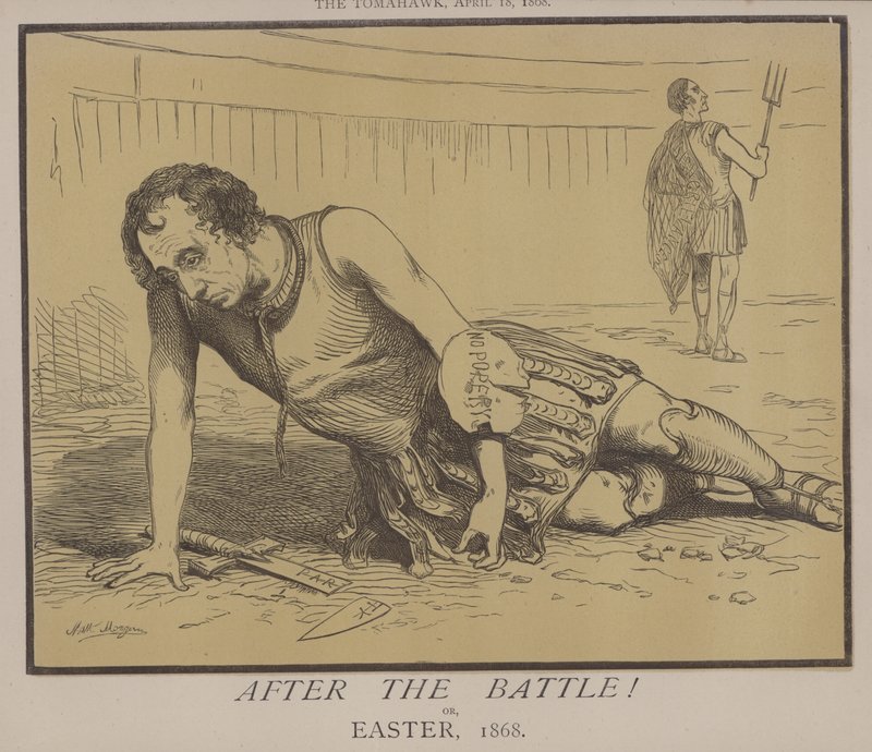 Efter striden! eller påsk 1868 (färg litho) av Matthew