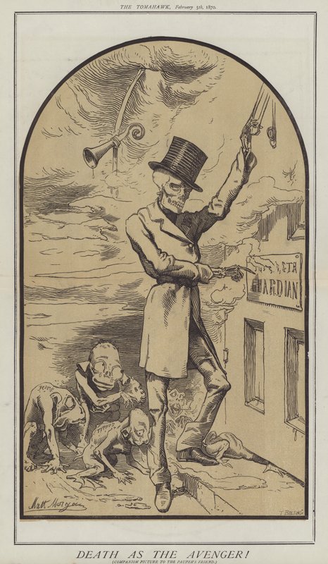 Death As the Avenger! (färg litho) av Matthew