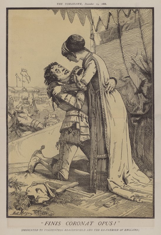 Slutet kröner verket! (färg litho) av Matthew