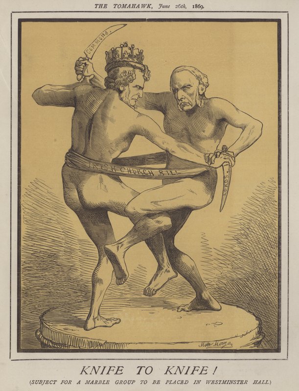 Kniv mot kniv! (färg litho) av Matthew