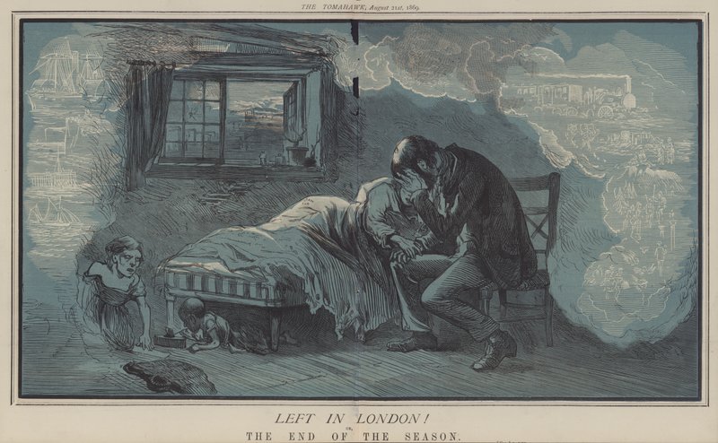 Kvar i London! eller, The End of the Season (färg litho) av Matthew