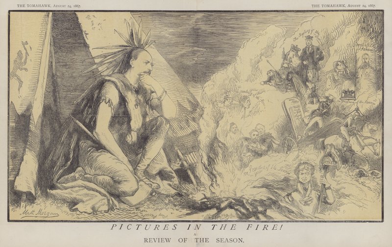 Bilder i elden! (färg litho) av Matthew