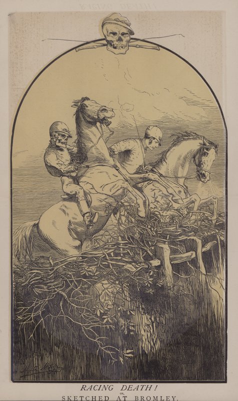 Racing Death! (färg litho) av Matthew