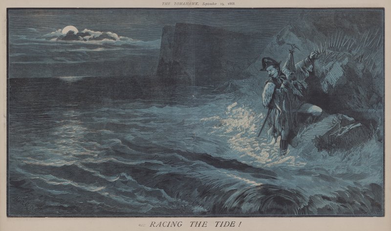 Racing the Tide! (färg litho) av Matthew