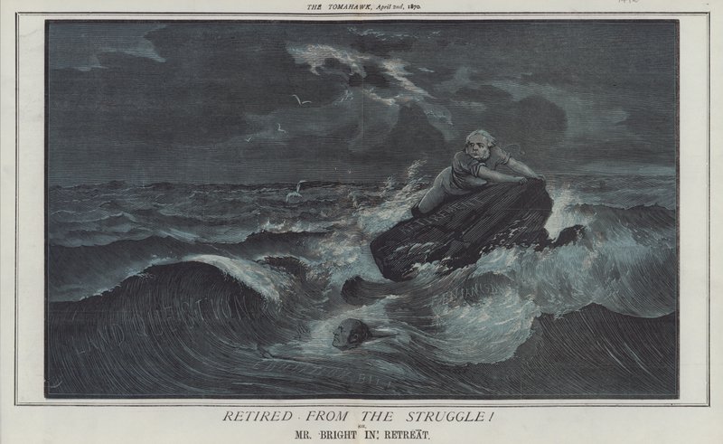 Pensionerad från kampen! eller, Mr Bright in Retreat (färg litho) av Matthew