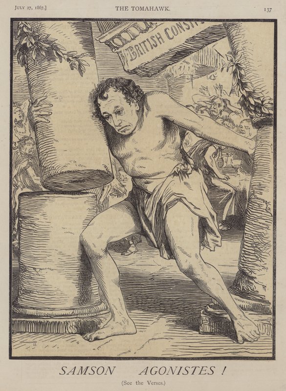 Samson Agonistes (färg litho) av Matthew