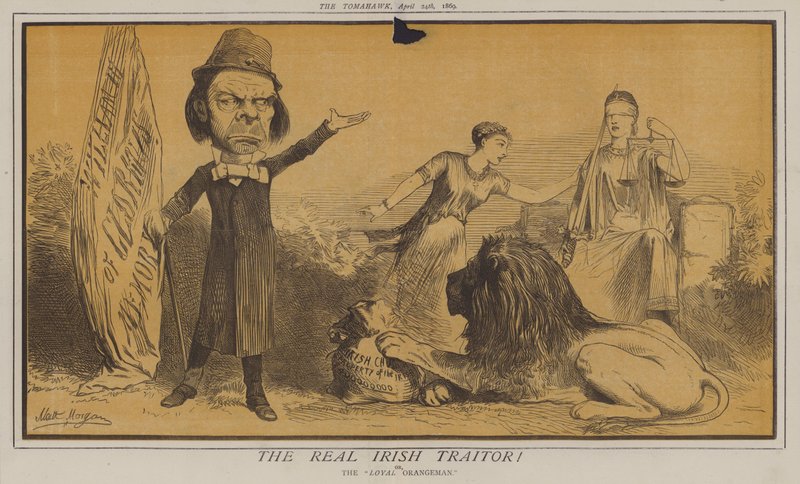 Den riktiga irländska förrädaren! eller, The Loyal Orangeman (färg litho) av Matthew