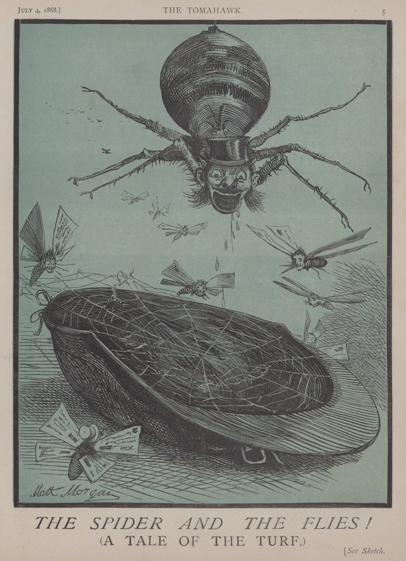 Spindeln och flugorna! (färg litho) av Matthew