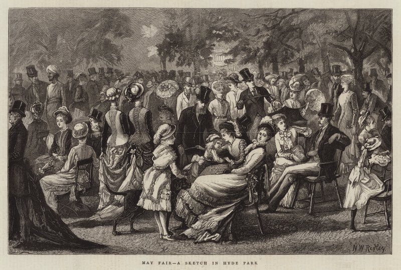 May Fair, en skiss i Hyde Park av Matthew White Ridley