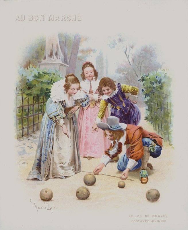 Ett spel boule, kostymer från Ludvig XIII:s tid av Maurice Leloir