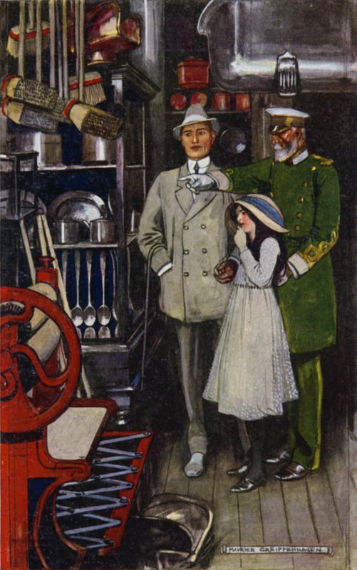 Besök i Bagdad: Top Flat Ironmongery Department (färg litho) av Maurice (after) Greiffenhagen