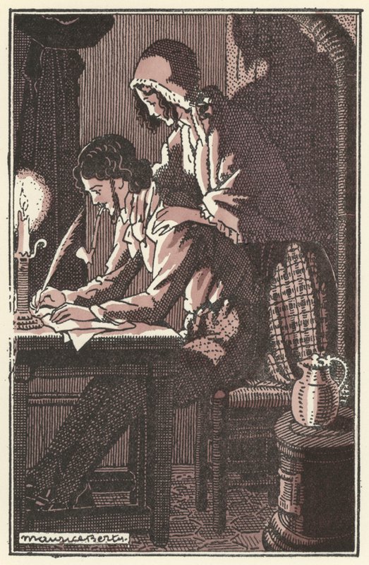 Illustration för Scenes de la Vie de Boheme av Henri Murger (litho) av Maurice Berty