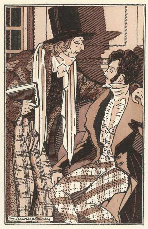 Illustration för Scenes de la Vie de Boheme av Henri Murger (litho) av Maurice Berty