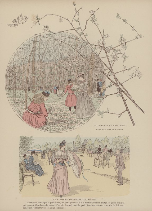 Illustration för Paris Brillant (färg litho) av Maurice Charles Mathieu Bonvoisin