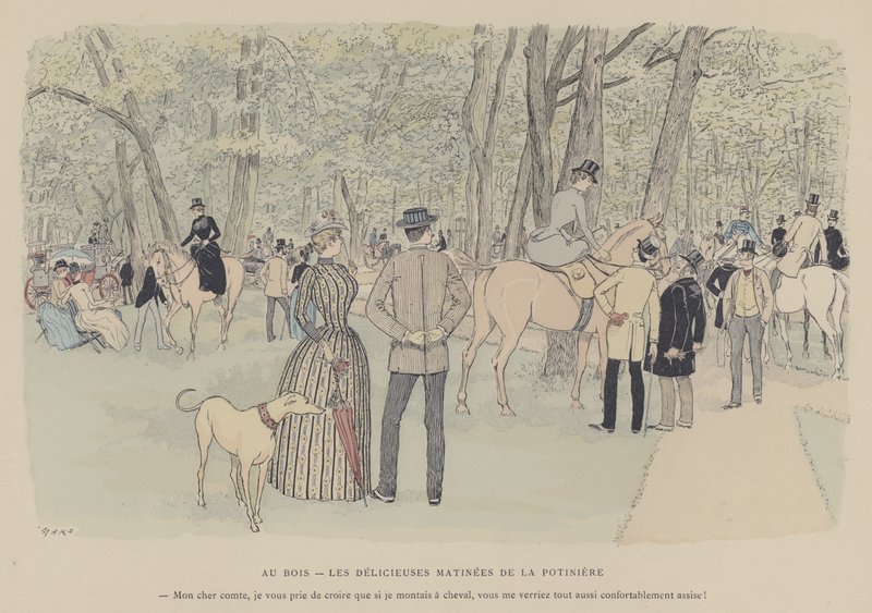 Illustration för Paris Brillant (färg litho) av Maurice Charles Mathieu Bonvoisin