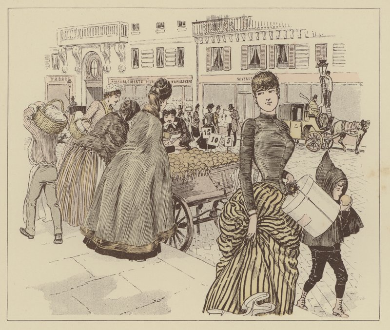 Illustration för Paris Brillant (färg litho) av Maurice Charles Mathieu Bonvoisin