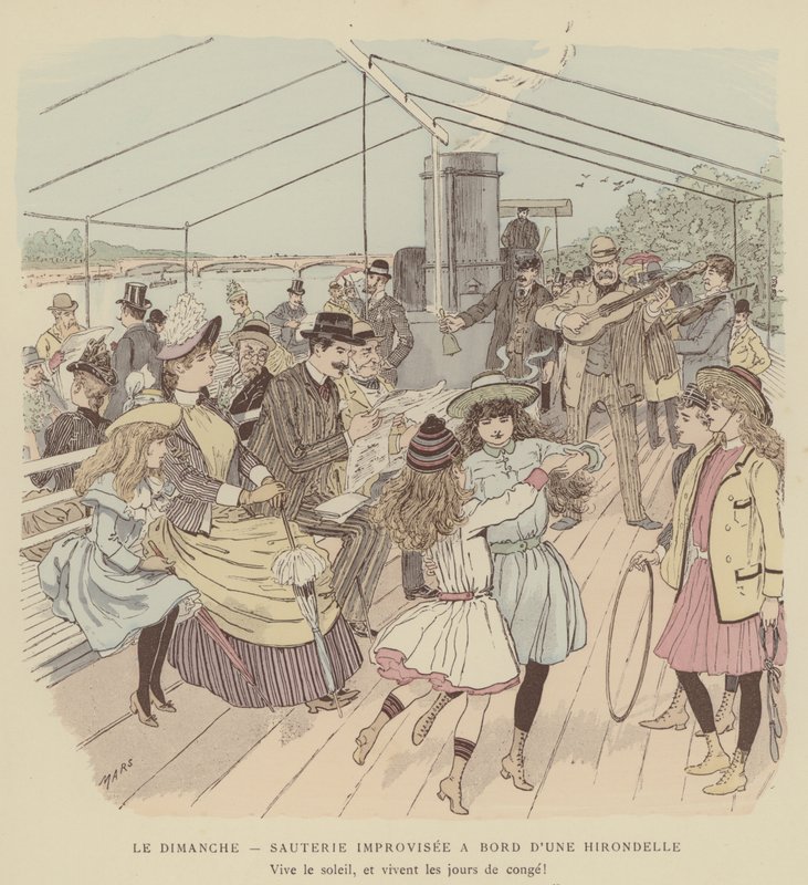 Illustration för Paris Brillant (färg litho) av Maurice Charles Mathieu Bonvoisin