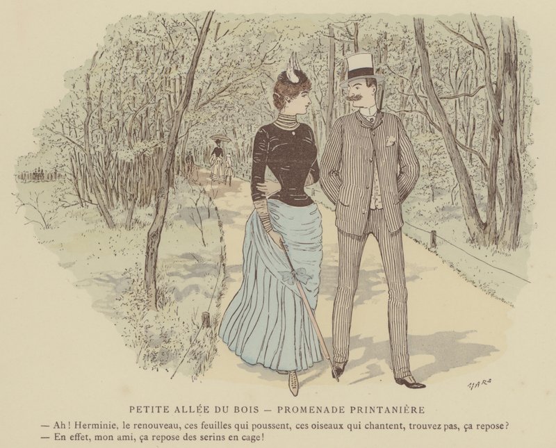 Illustration för Paris Brillant (färg litho) av Maurice Charles Mathieu Bonvoisin
