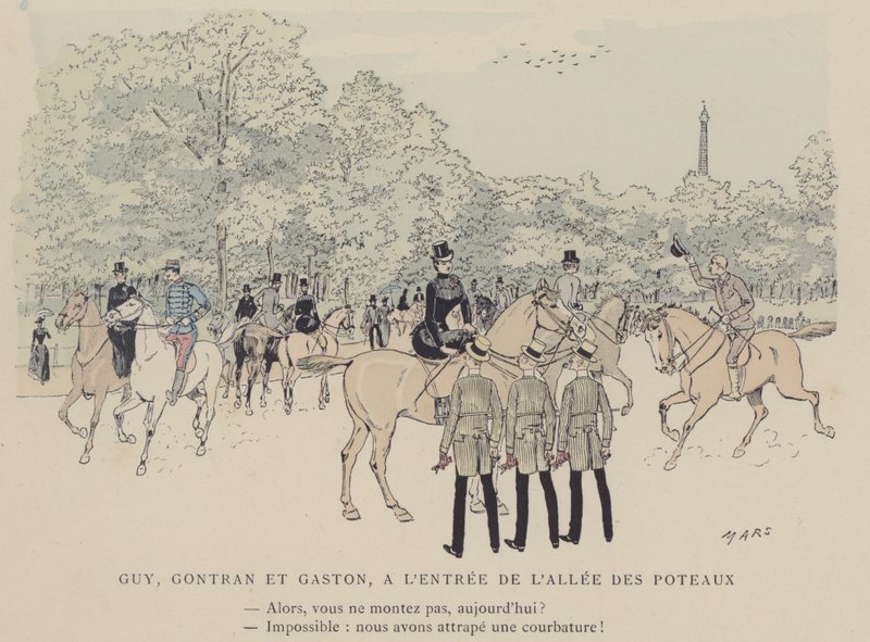 Illustration för Paris Brillant (färg litho) av Maurice Charles Mathieu Bonvoisin
