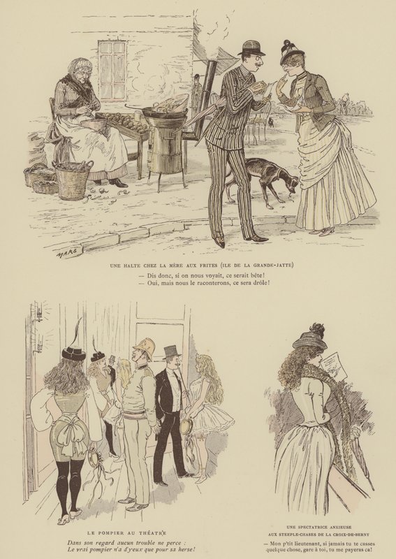 Illustration för Paris Brillant (färg litho) av Maurice Charles Mathieu Bonvoisin