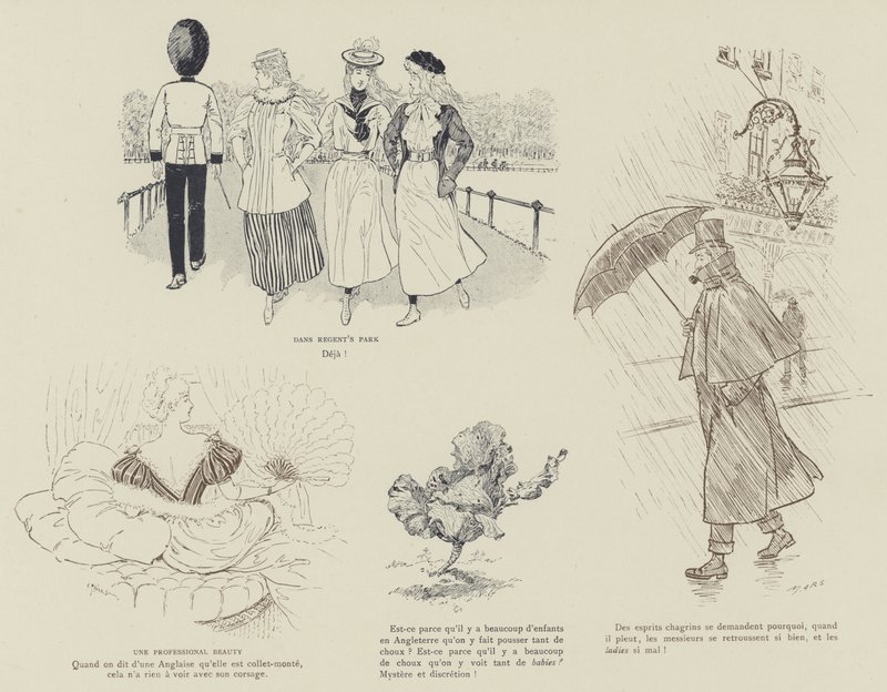 Illustration för London Life by Mars av Maurice Charles Mathieu Bonvoisin