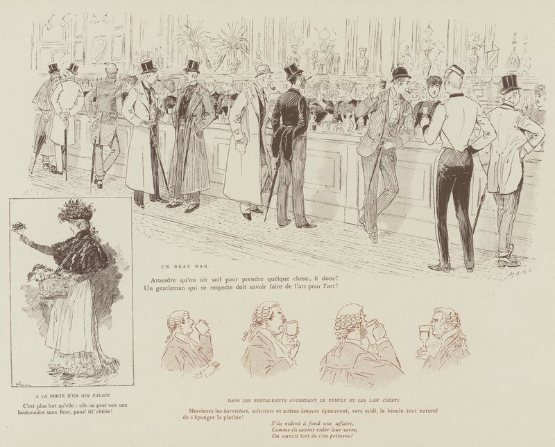 Illustration för London Life by Mars av Maurice Charles Mathieu Bonvoisin