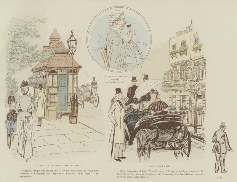 Illustration för London Life by Mars av Maurice Charles Mathieu Bonvoisin