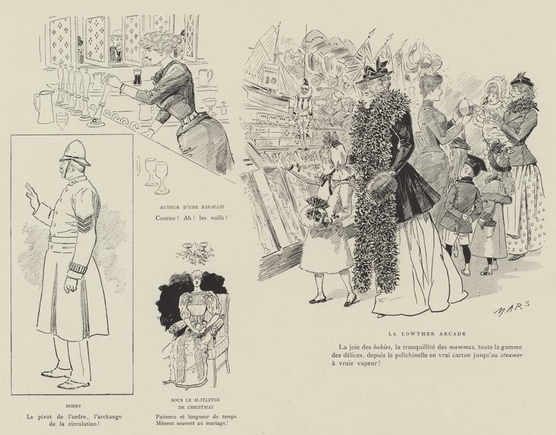 Illustration för London Life by Mars av Maurice Charles Mathieu Bonvoisin