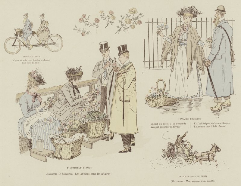 Illustration för London Life by Mars av Maurice Charles Mathieu Bonvoisin