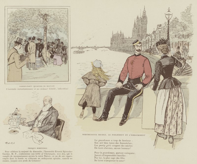 Illustration för London Life by Mars av Maurice Charles Mathieu Bonvoisin